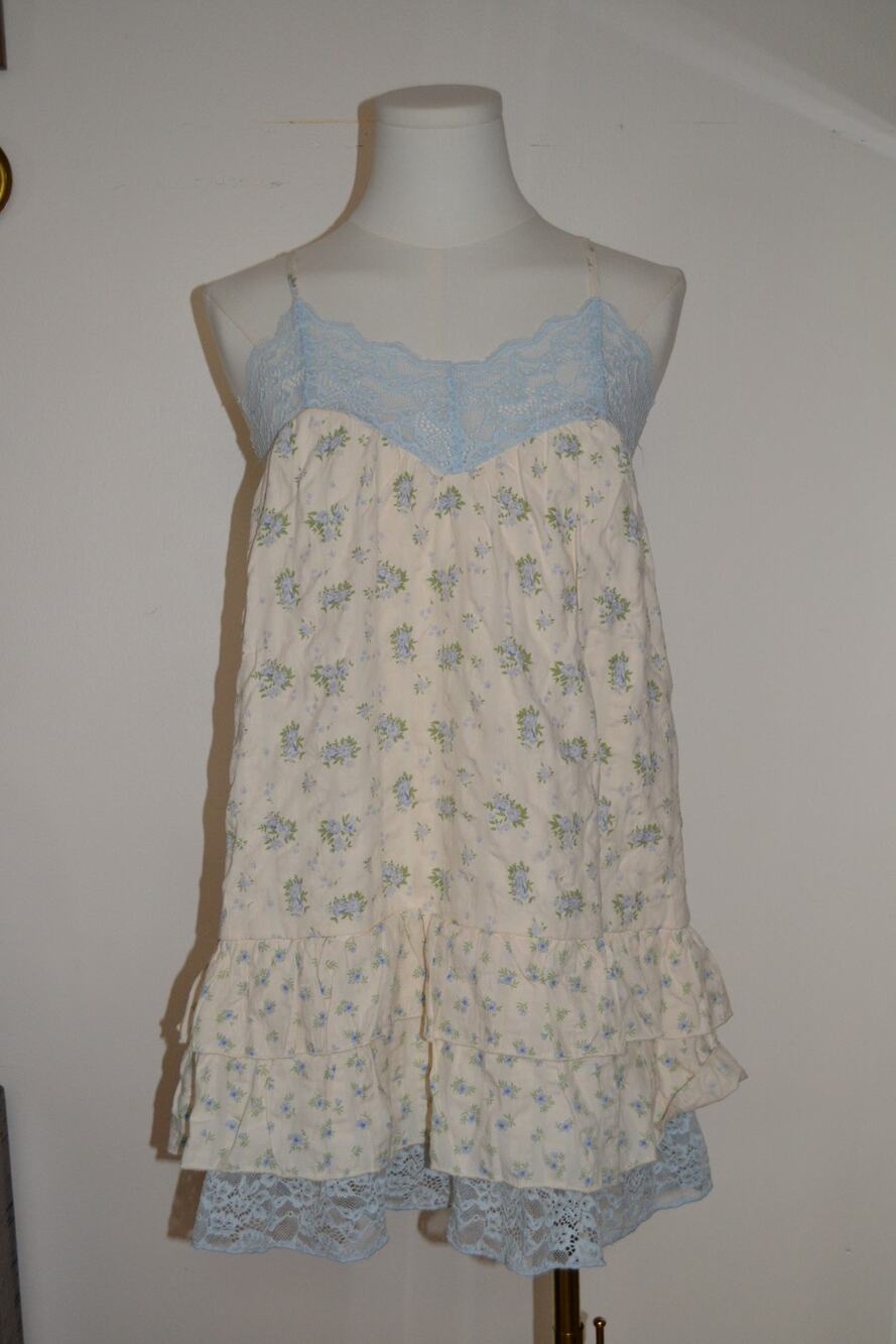 Lace Ruffle Floral Cottagecore Coquette Kawaii Mini Dress Sabrina Carpenter